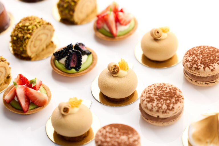 close up mini desserts